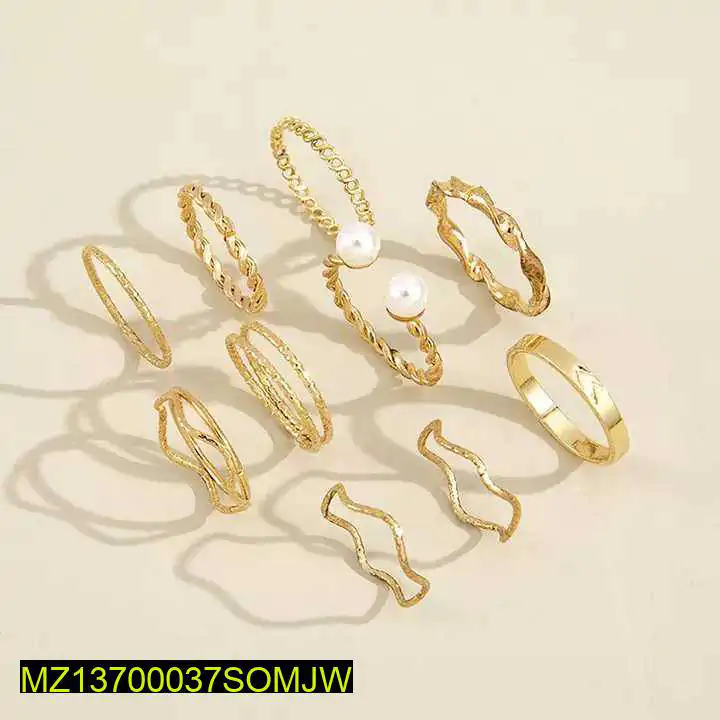 10 Pcs Trendy Golden Rings Set 1.jpeg