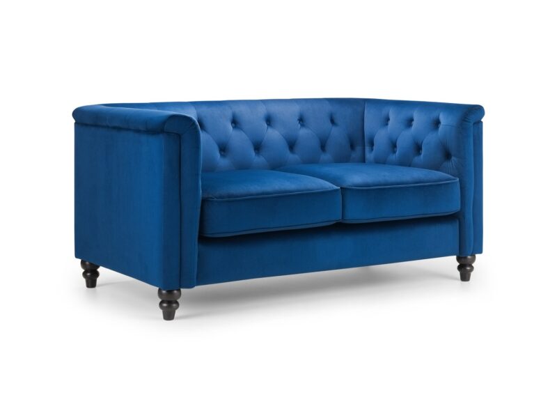 Blue Velvet 2 Seater Sofa