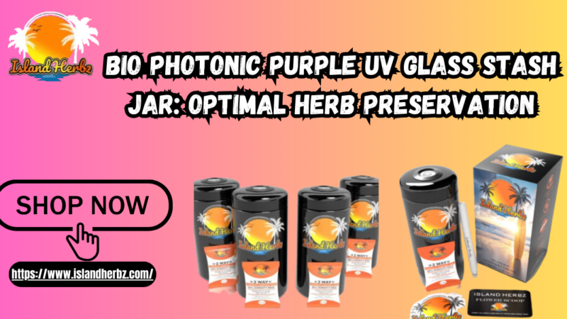 Bio Photonic Purple UV Glass Stash Jar