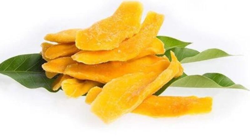 An assortment of dry mango slices packaged by leading Dry Mango Companies in Pakistan, highlighting freshness and quality.