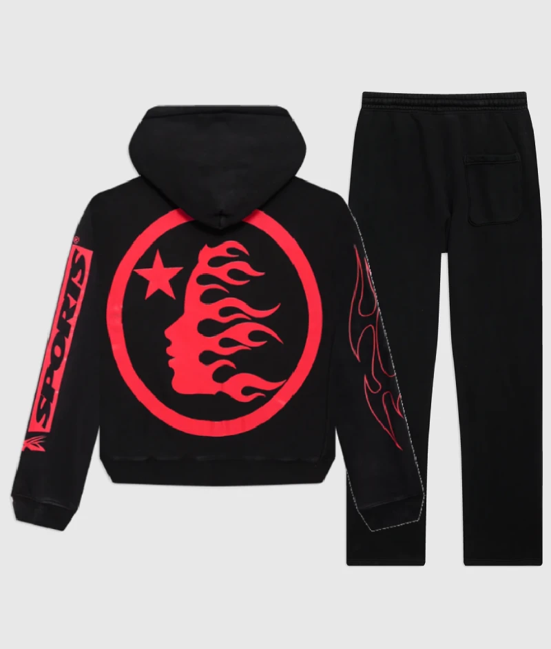 Hellstar Sports Future Flame Tracksuit Black