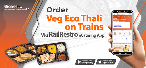 Order Veg Eco Thali on Trains Via RailRestro eCatering App