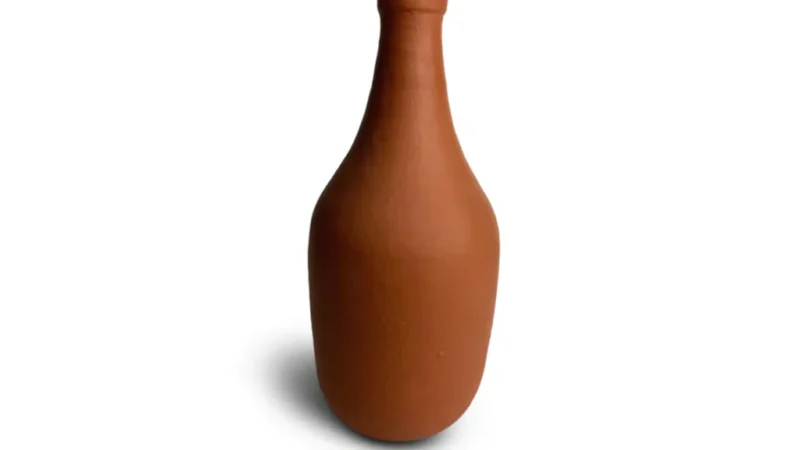 earthen clay water bottle