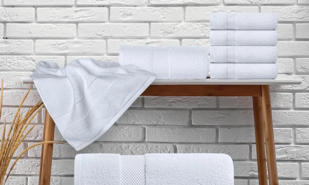 White Classic Best Luxury Bath Towels Set - Combed Cotton Hotel Quality Absorbent 8-Piece Towels