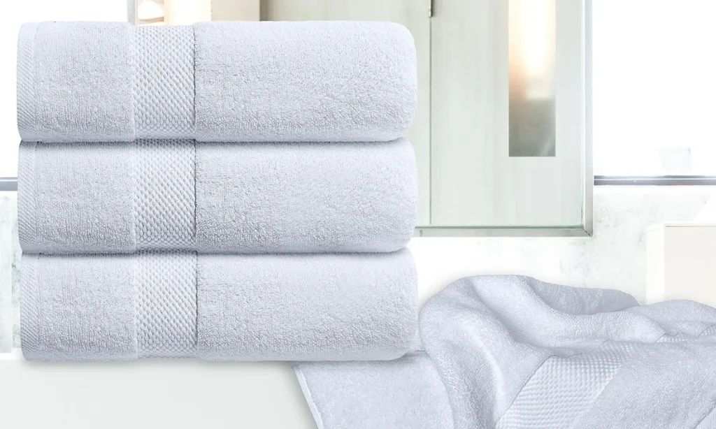 White Classic Best Luxury Bath Towels Set of 4 Large - 700 GSM Cotton Ultra Soft
