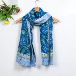 Hand block print cotton scarves