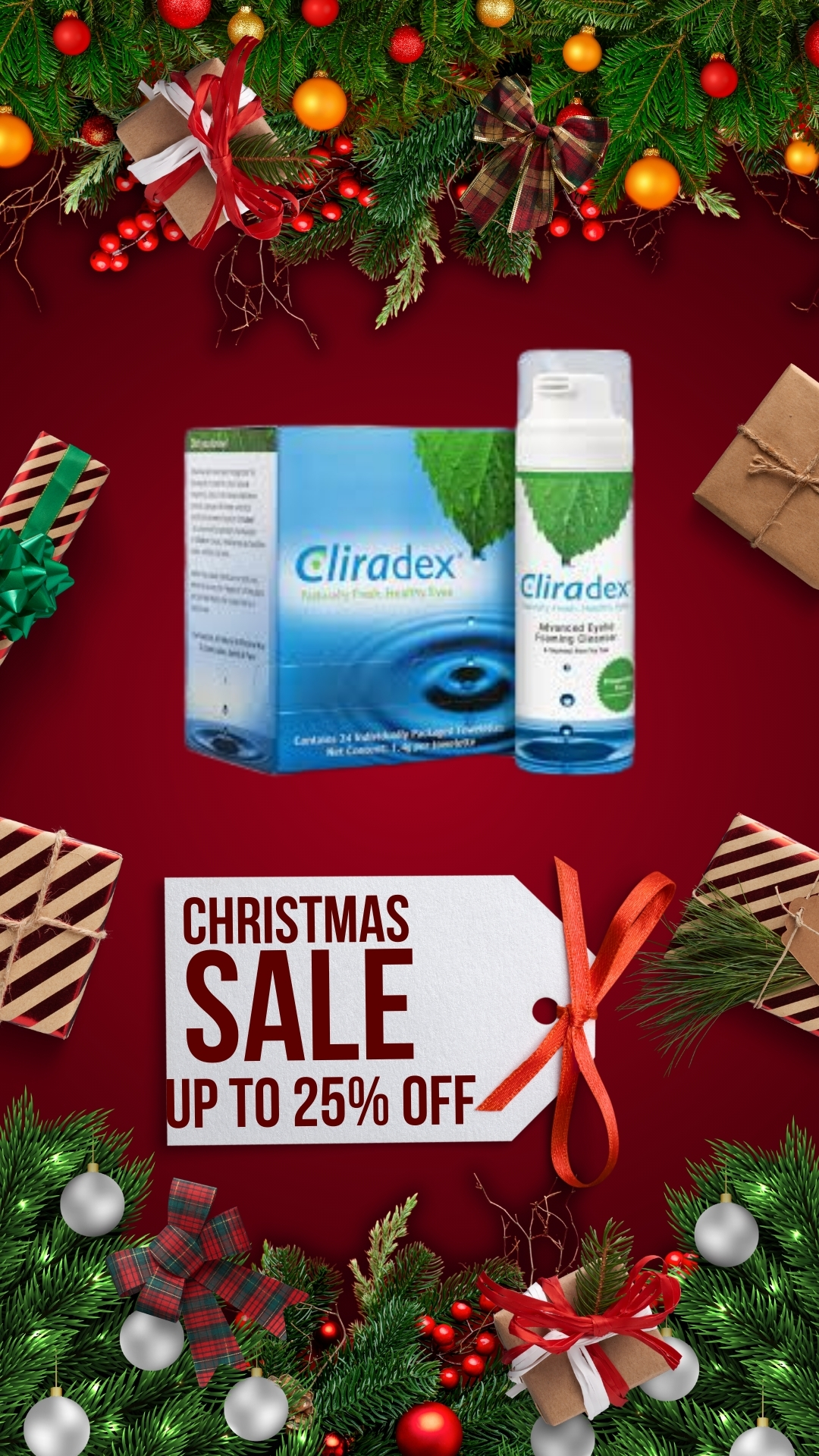 Cliradex Natural Eyelid and Eyelash Cleanser for Eye Health