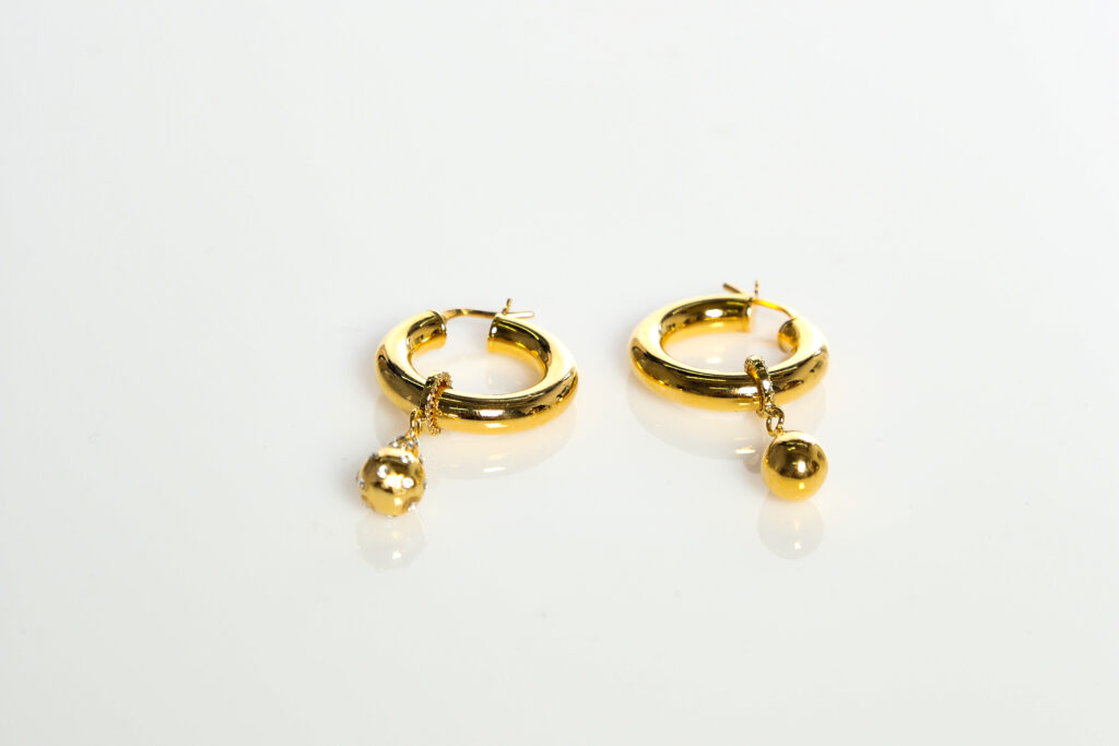 gold huggie earrings