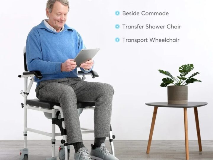 OasisSpace Shower Commode Wheelchair for Comfort and Safety