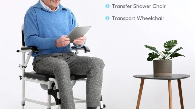 OasisSpace Shower Commode Wheelchair for Comfort and Safety